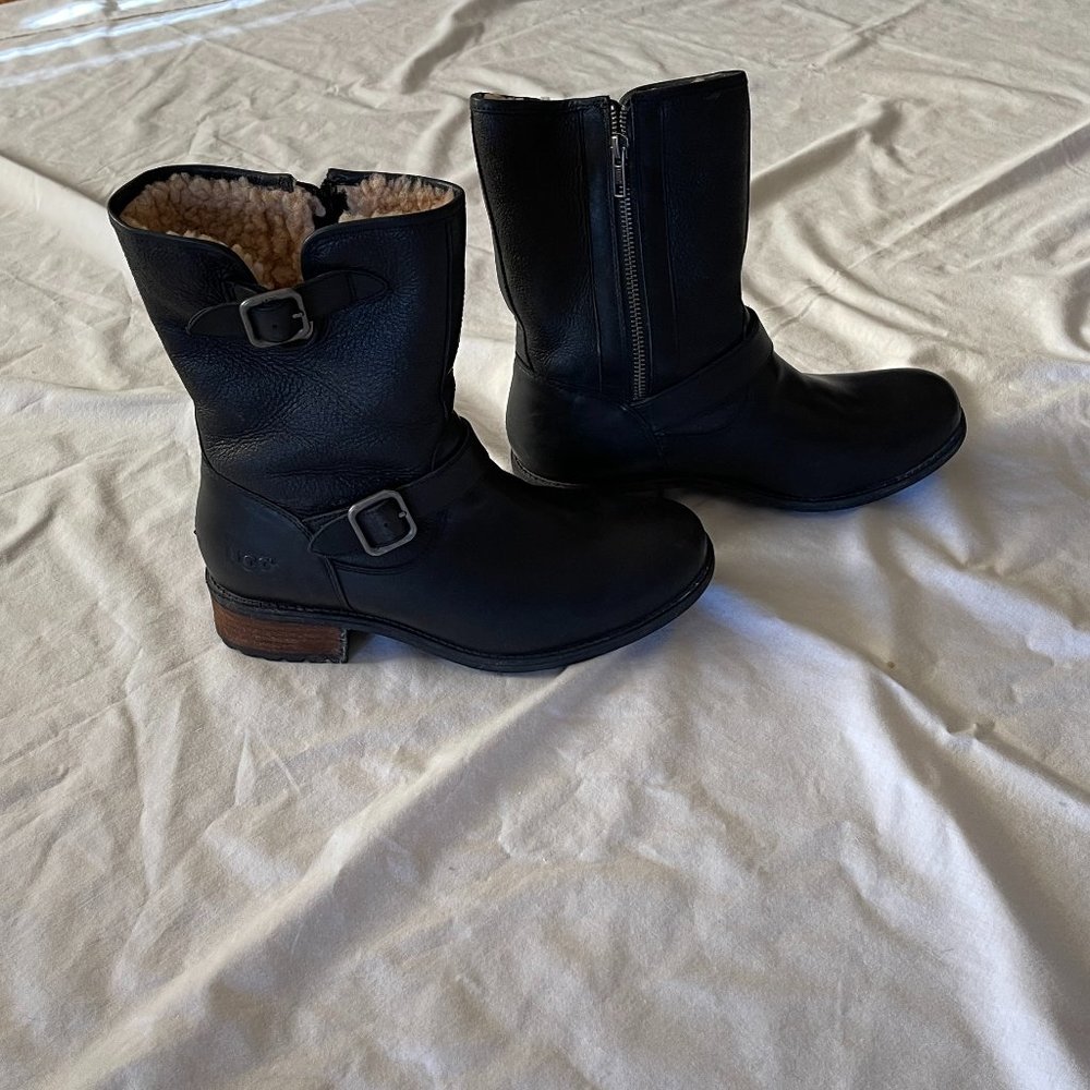 Black Ugg Shearling Boots